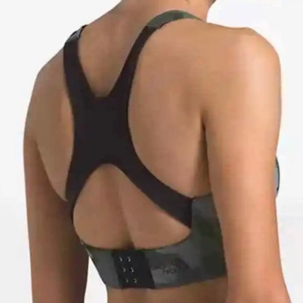 Tnf High Impact Stow N Go C/D Cups Sports Bra Camo Sz Medium View 2
